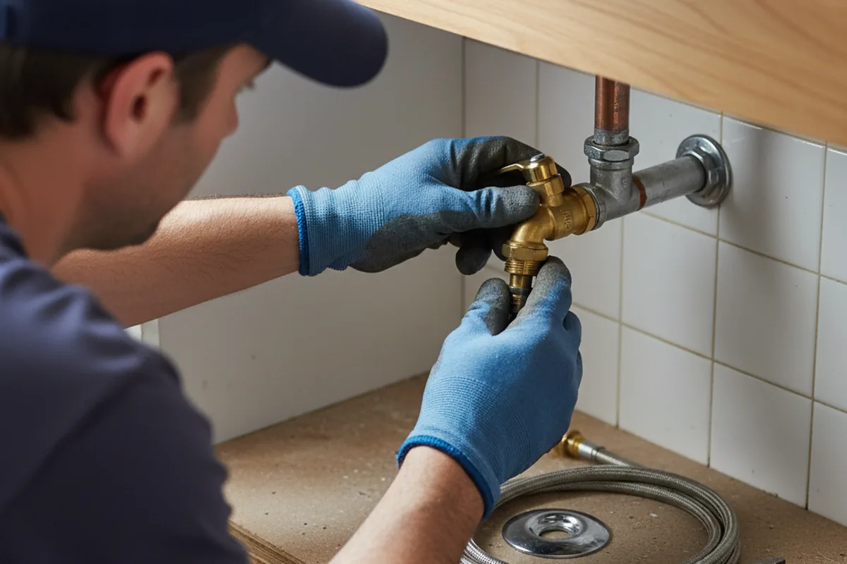 Shutoff valve and fitting work during Faucet and Fixture Repair in Mize